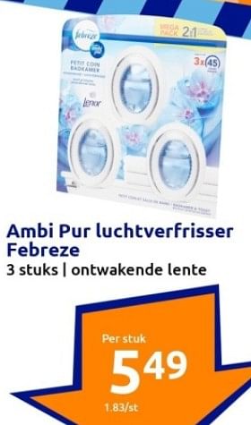 Promoties Ambi pur luchtverfrisser febreze - Ambi Pur - Geldig van 13/09/2023 tot 19/09/2023 bij Action