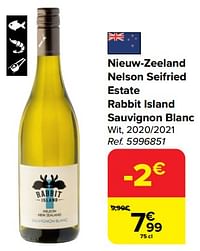 Nieuw-zeeland nelson seifried estate rabbit island sauvignon blanc wit, 2020-2021-Witte wijnen