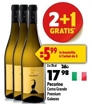 Promotions Pecorino corno grande premium galasso - Vins blancs - Valide de 13/09/2023 à 10/10/2023 chez Smatch
