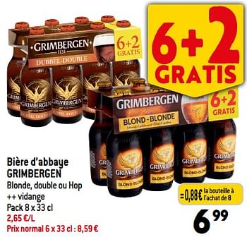 Promotions Bière d’abbaye grimbergen - Grimbergen - Valide de 13/09/2023 à 19/09/2023 chez Smatch