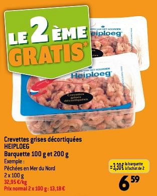 Promotions Crevettes grises décortiquées heiploeg - Heiploeg - Valide de 13/09/2023 à 19/09/2023 chez Smatch