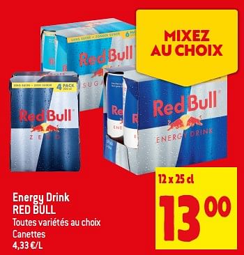 Promotions Energy drink red bull - Red Bull - Valide de 13/09/2023 à 19/09/2023 chez Smatch
