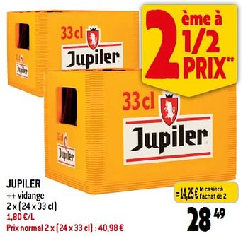 Promotions Jupiler - Jupiler - Valide de 13/09/2023 à 19/09/2023 chez Smatch