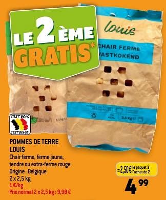 Promotions Pommes de terre louis - Louis - Valide de 13/09/2023 à 19/09/2023 chez Smatch