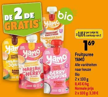 Promoties Fruitpuree yamo - Yamo - Geldig van 13/09/2023 tot 19/09/2023 bij Louis Delhaize