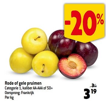 Promoties Rode of gele pruimen - Huismerk - Louis Delhaize - Geldig van 13/09/2023 tot 19/09/2023 bij Louis Delhaize