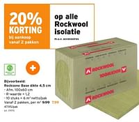 Promoties Rockwool isolatie rocksono base - Rockwool - Geldig van 13/09/2023 tot 26/09/2023 bij Gamma