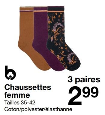 Promotions Chaussettes femme - Produit maison - Zeeman  - Valide de 16/09/2023 à 22/09/2023 chez Zeeman