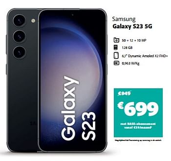 Promoties Samsung galaxy s23 5g - Samsung - Geldig van 15/09/2023 tot 01/10/2023 bij Base