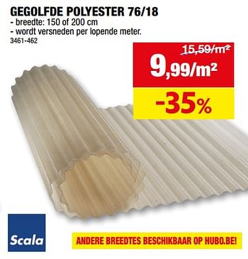 Promoties Gegolfde polyester 76-18 - Scala - Geldig van 13/09/2023 tot 24/09/2023 bij Hubo