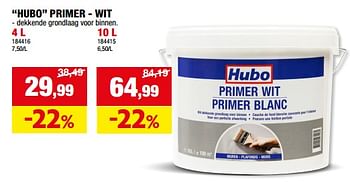 Promoties Hubo primer - wit - Huismerk - Hubo  - Geldig van 13/09/2023 tot 24/09/2023 bij Hubo