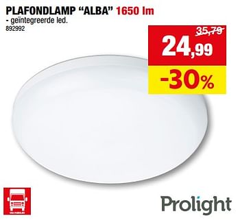 Promoties Plafondlamp alba - Prolight - Geldig van 13/09/2023 tot 24/09/2023 bij Hubo