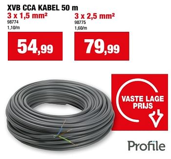 Promoties Xvb cca kabel - Profile - Geldig van 13/09/2023 tot 24/09/2023 bij Hubo