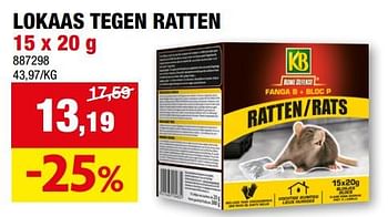 Promoties Lokaas tegen ratten - KB - Geldig van 13/09/2023 tot 24/09/2023 bij Hubo