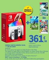 Promotions Console switch modèle oled + 1 jeu au choix - Nintendo - Valide de 12/09/2023 à 23/09/2023 chez E.Leclerc