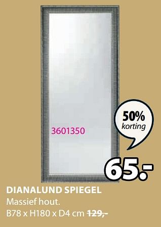 Promoties Dianalund spiegel - Huismerk - Jysk - Geldig van 11/09/2023 tot 15/10/2023 bij Jysk