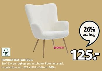 Promoties Hundested fauteuil - Huismerk - Jysk - Geldig van 11/09/2023 tot 15/10/2023 bij Jysk