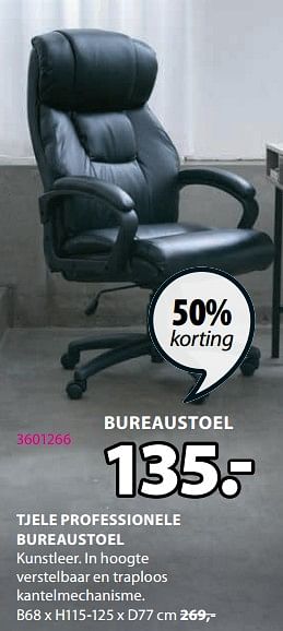 Promoties Tjele professionele bureaustoel - Huismerk - Jysk - Geldig van 11/09/2023 tot 15/10/2023 bij Jysk