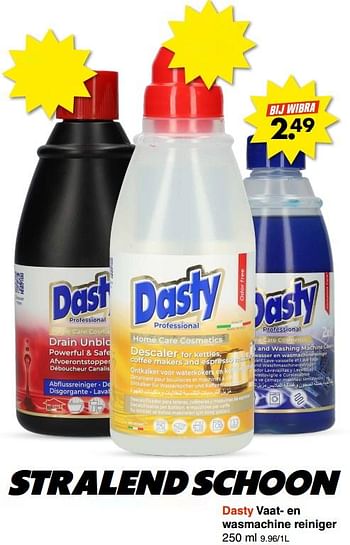 Dasty Dasty vaat- en wasmachine reiniger - Promotie bij Wibra