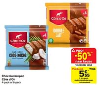 Promoties Melkchocoladerepen kokossmaak - Cote D'Or - Geldig van 20/09/2023 tot 26/09/2023 bij Carrefour