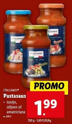 Promoties Pastasaus - Italiamo - Geldig van 20/09/2023 tot 26/09/2023 bij Lidl