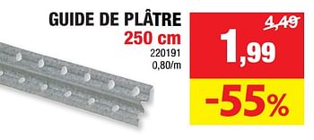 Promotions Guide de plâtre - Produit maison - Hubo  - Valide de 13/09/2023 à 24/09/2023 chez Hubo