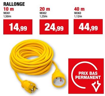 Promotions Rallonge - Produit maison - Hubo  - Valide de 13/09/2023 à 24/09/2023 chez Hubo