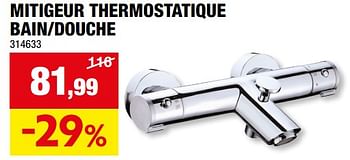 Promotions Mitigeur thermostatique bain-douche lugano - AquaTrends - Valide de 13/09/2023 à 24/09/2023 chez Hubo