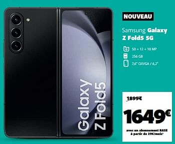 Promotions Samsung galaxy z fold5 5g - Samsung - Valide de 15/09/2023 à 01/10/2023 chez Base