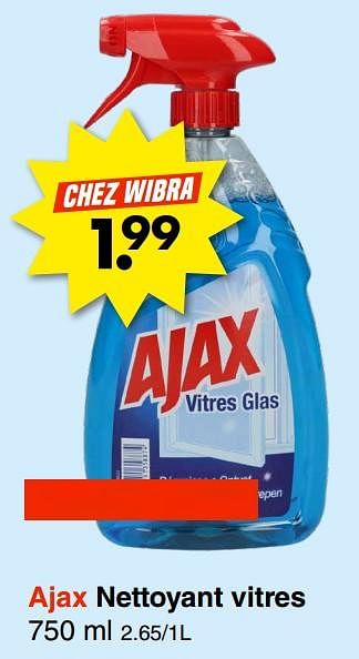 Promotions Ajax nettoyant vitres - Ajax - Valide de 11/09/2023 à 24/09/2023 chez Wibra
