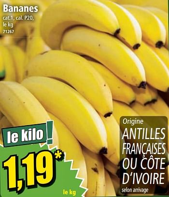 Promotions Bananes - Produit Maison - Norma - Valide de 20/09/2023 à 26/09/2023 chez Norma