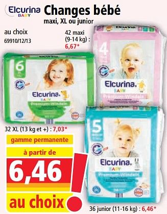 Promotions Changes bébé maxi, xl ou junior - Elcurina - Valide de 20/09/2023 à 26/09/2023 chez Norma