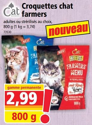 Promotions Croquettes chat farmers - Cat Bonbon - Valide de 20/09/2023 à 26/09/2023 chez Norma
