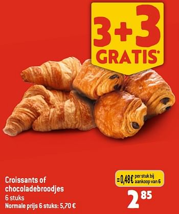 Promoties Croissants of chocoladebroodjes - Huismerk - Smatch - Geldig van 20/09/2023 tot 26/09/2023 bij Smatch