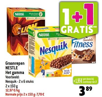 Promoties Graanrepen nestle - Nestlé - Geldig van 20/09/2023 tot 26/09/2023 bij Smatch