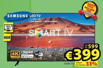 Promoties Samsung led tv ue50au71xx - Samsung - Geldig van 21/09/2023 tot 04/10/2023 bij ElectroStock