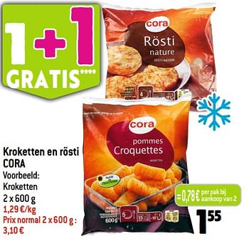 Promoties Kroketten en rösti cora - Huismerk - Smatch - Geldig van 20/09/2023 tot 26/09/2023 bij Smatch