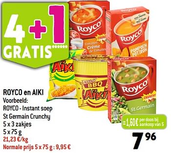 Promoties Royco - instant soep st germain crunchy - Royco - Geldig van 20/09/2023 tot 26/09/2023 bij Smatch
