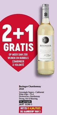 Beringer chardonnay 2021-Witte wijnen