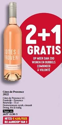 Côtes de provence 2022-Rosé wijnen