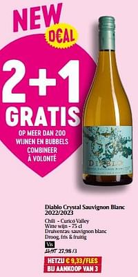 Diablo crystal sauvignon blanc 2022-2023-Witte wijnen