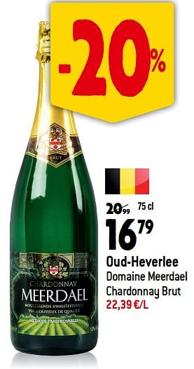 Promoties Oud-heverlee domaine meerdael chardonnay brut - Schuimwijnen - Geldig van 13/09/2023 tot 10/10/2023 bij Match