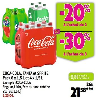 Promotions Coca-cola regular, light, zero ou sans caféine - Coca Cola - Valide de 20/09/2023 à 26/09/2023 chez Smatch