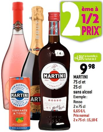 Promotions Martini rosso - Martini - Valide de 20/09/2023 à 26/09/2023 chez Match