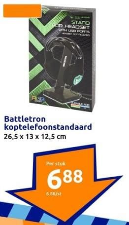Promoties Battletron koptelefoonstandaard - Battletron - Geldig van 20/09/2023 tot 26/09/2023 bij Action