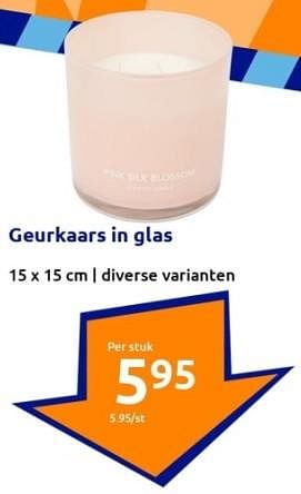 Promoties Geurkaars in glas - Huismerk - Action - Geldig van 20/09/2023 tot 26/09/2023 bij Action