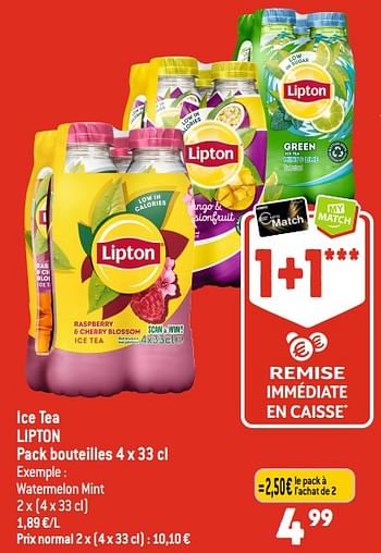 Promotions Ice tea lipton - Lipton - Valide de 20/09/2023 à 26/09/2023 chez Match
