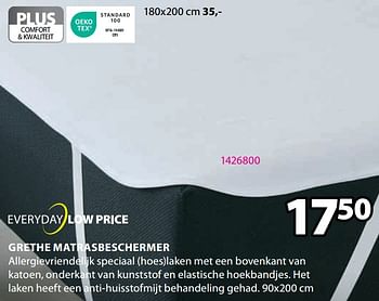Promoties Grethe matrasbeschermer - Huismerk - Jysk - Geldig van 18/09/2023 tot 15/10/2023 bij Jysk