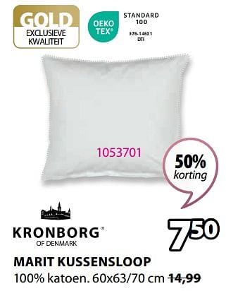 Promoties Marit kussensloop - Kronborg - Geldig van 18/09/2023 tot 15/10/2023 bij Jysk