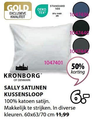 Promoties Sally satijnen kussensloop - Kronborg - Geldig van 18/09/2023 tot 15/10/2023 bij Jysk